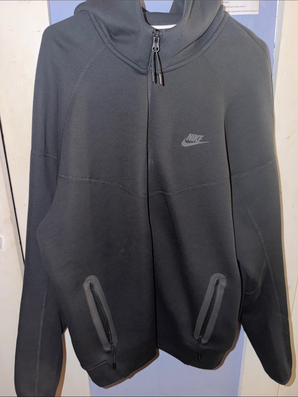 Nike Tech Men’s Black Full-Zip Performance Hoodie Jacket